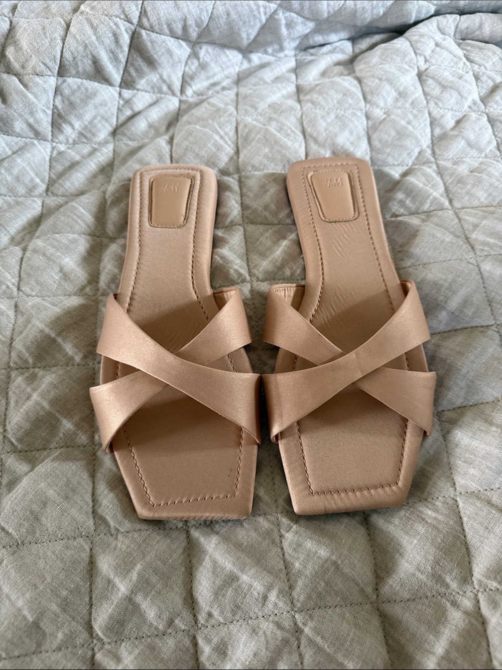 H&M Cross-Strap Sandal  - peach pink